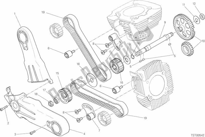 All parts for the Distribuzione of the Ducati Scrambler Mach 2. 0 Thailand 803 2018